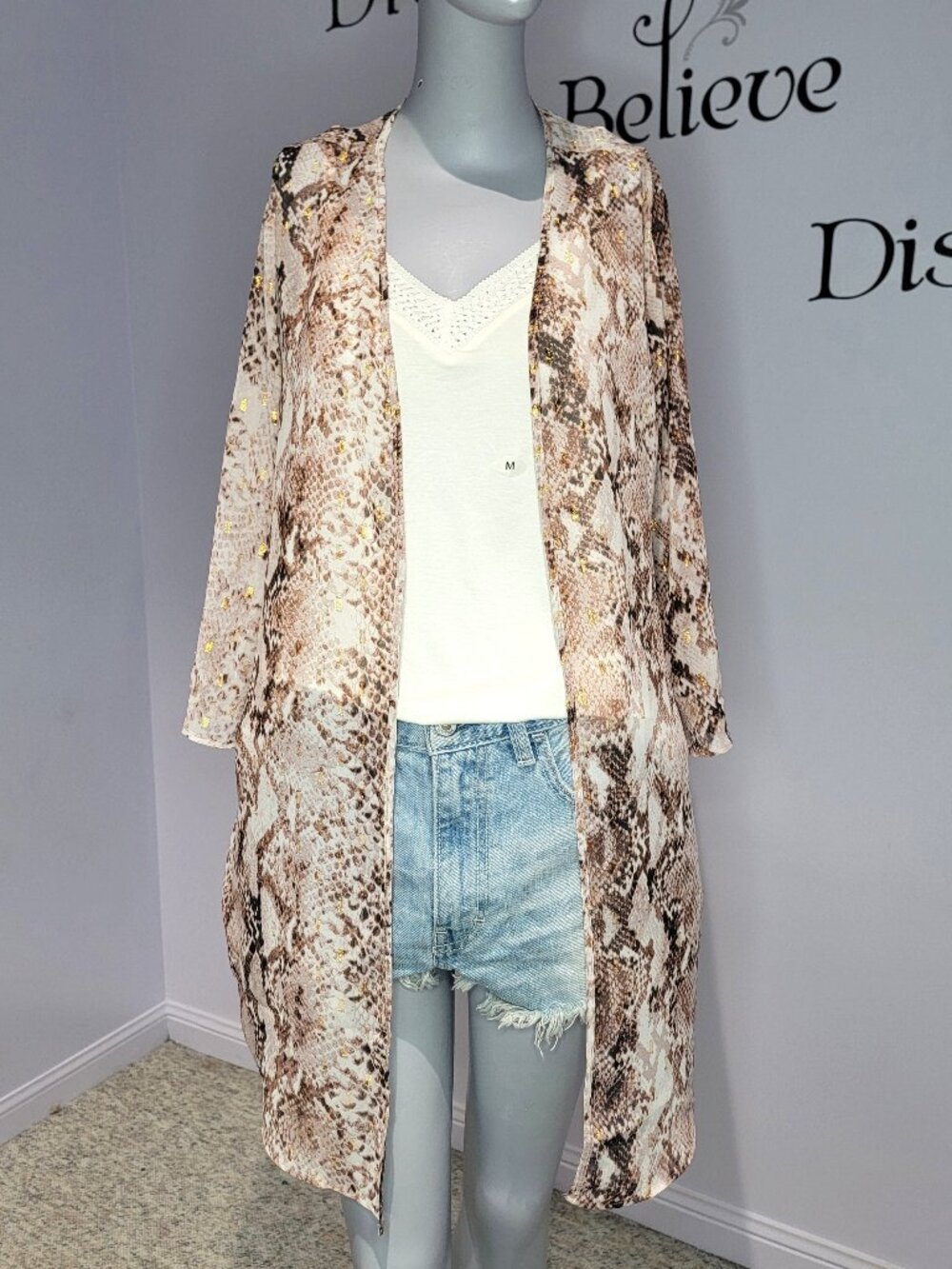 Maurices Open Front Kimono Size S/M